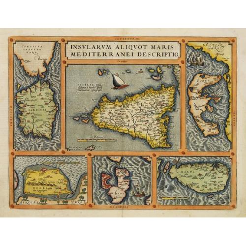 Old map image download for Insularum Aliquot Maris Mediterranei Descriptio.