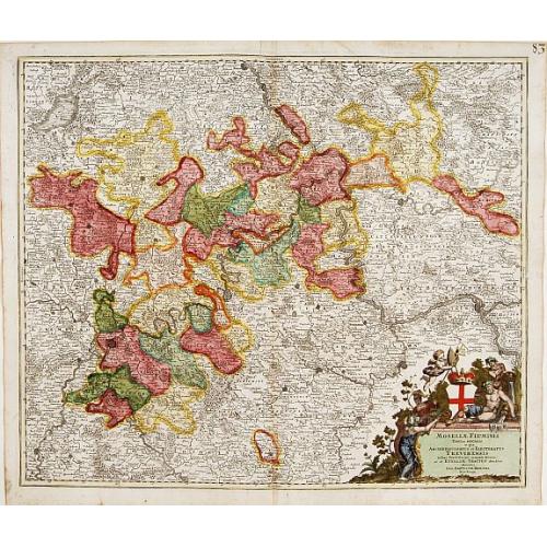 Old map image download for Mosellae, Fluminus Tabula Specialis.. Trevirensis. . .