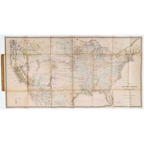Old map image download for Map of the United States and Territories. Showing the extent of Public Surveys and other details constructed from the Plats and official sources of the General Land Office, under the direction of the Hon. Jos. S. Wilson, commissioner.