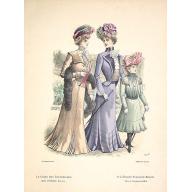 Old, Antique map image download for Paris fashion plate. (3899)