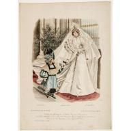 Old, Antique map image download for Paris fashion plate. (3259)