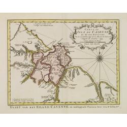 Carte de L'Isle de Caiene et de ses environs.