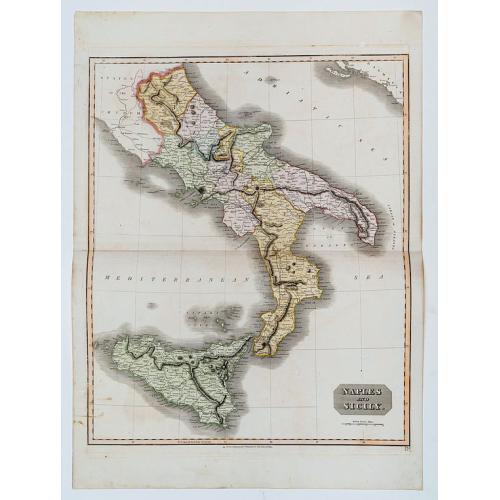 Old map image download for Naples and Sicily.