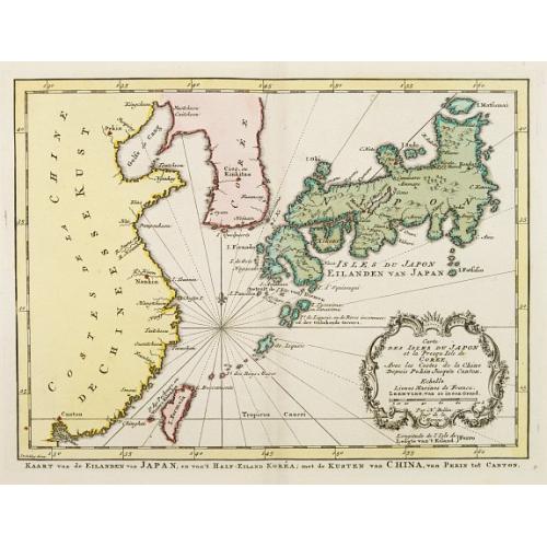 Old map image download for Carte des Isles du Japon.. Coree, Avec .. De la Chine..