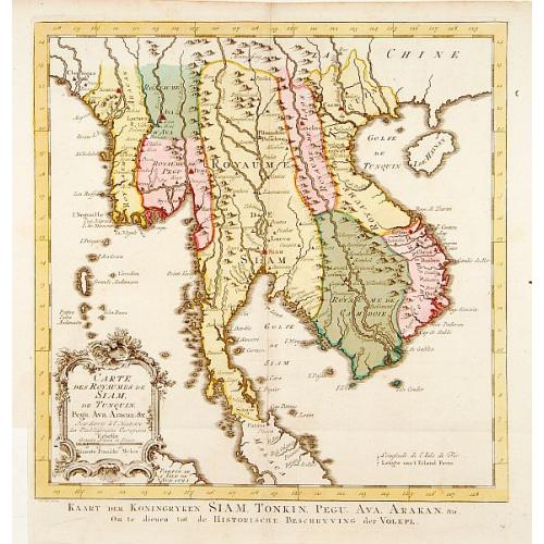Carte Des Royaumes de Siam, de Runquin, Pegu. Ava. . .