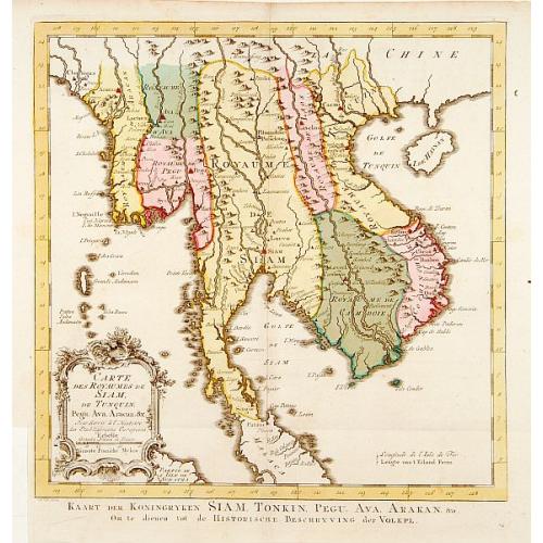 Old map image download for Carte Des Royaumes de Siam, de Runquin, Pegu. Ava. . .