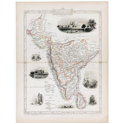 Old map image download for Southern India.