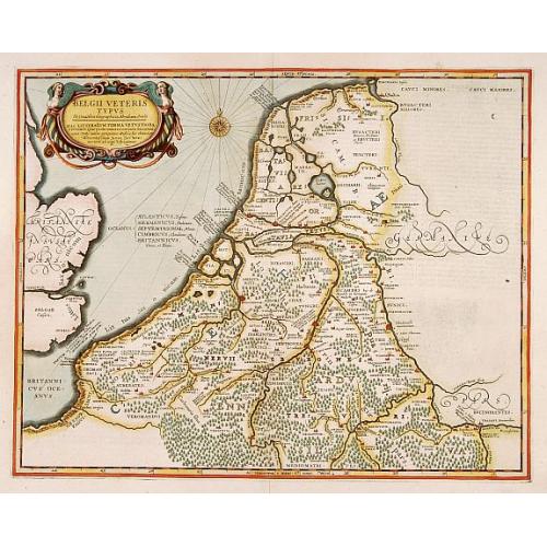 Old map image download for Belgii Veteris Typus ex conatibus..