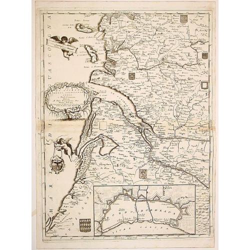 Old map image download for La Guienna , Medoc, Saintonge,. . .