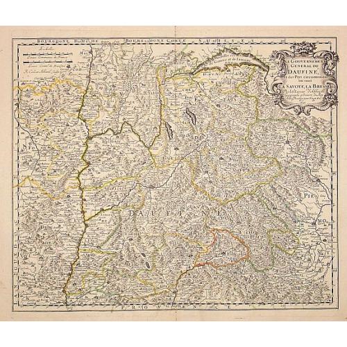 Old map image download for Le gouvernement general du Daufine, et.. La Savoye. . .