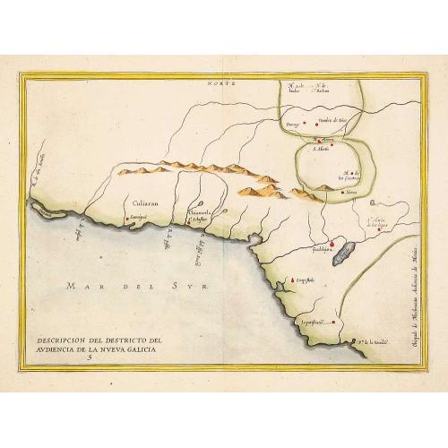 Old map image download for Descripcion del destricto del audiencia de la nueva galicia..