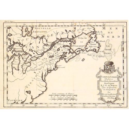 Old map image download for Carte du Canada Dediée a Son Altesse. . .