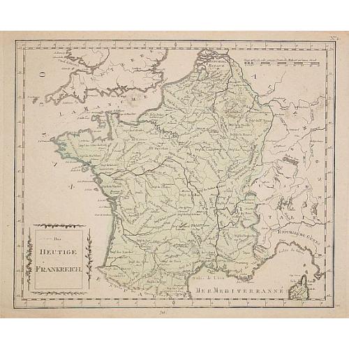 Old map image download for Das Heutige Frankreich.