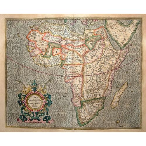 Old map image download for Africa ex magna orbis terre descriptione Gerardi Mercator. . .