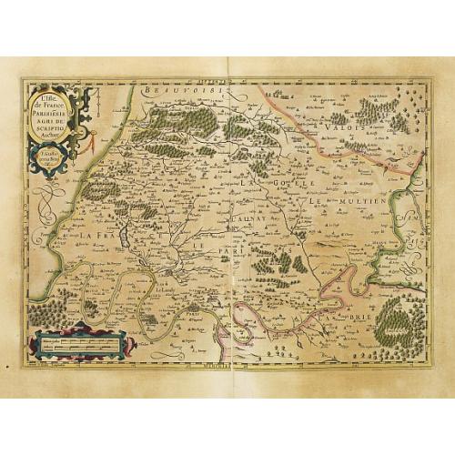 Old map image download for L´Isle de France. Parisiesis Agri Descriptio..