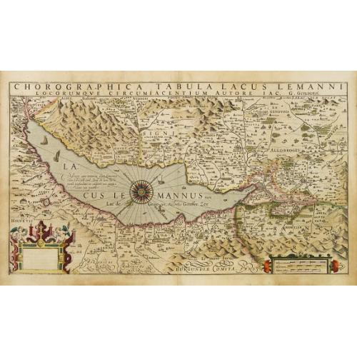 Old map image download for Chorographica Tabula Lacus Lemanni. . .