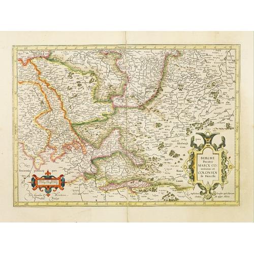 Old map image download for Berghe Ducatus Marck Comitatus et Colonien..