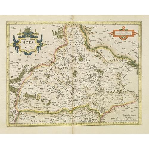Old map image download for Moravia.