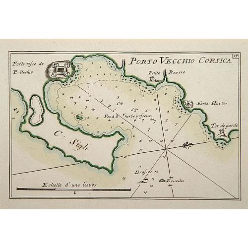 Old map image download for Porto Vecchio Corsica. [27 Corse]