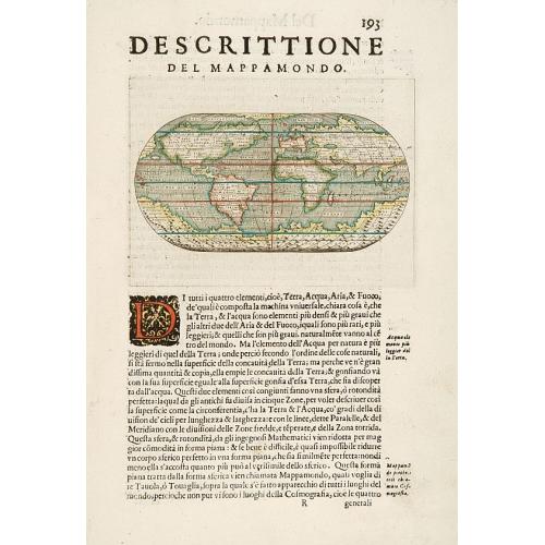 Old map image download for Descrittione del Mappa Mondo.