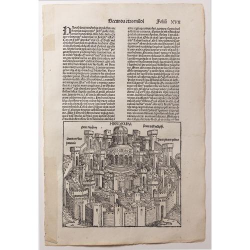 Old map image download for [Hierosolima - Jerusalem ] Secunda etas mudi Folio XVII