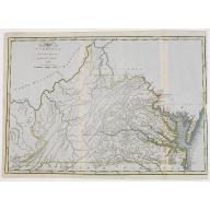 Old, Antique map image download for The State of Virginia from the best authorities, by Samuel Lewis. 1794.
