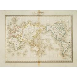 Mappe-Monde suivant la projection de Mercator.