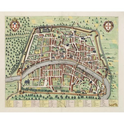 Old map image download for Pisa.