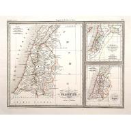 Old, Antique map image download for Palestine./ Royaume des Israelites sous David et Salomon..