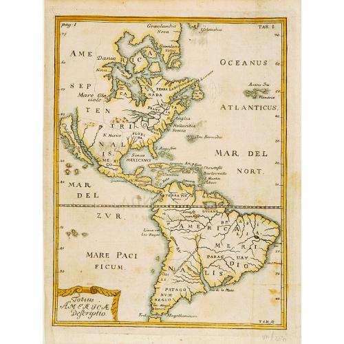 Old map image download for Totius Americae Descriptio.