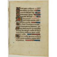 Old, Antique map image download for Leaf on vellum from a manuscript Book of Hours.