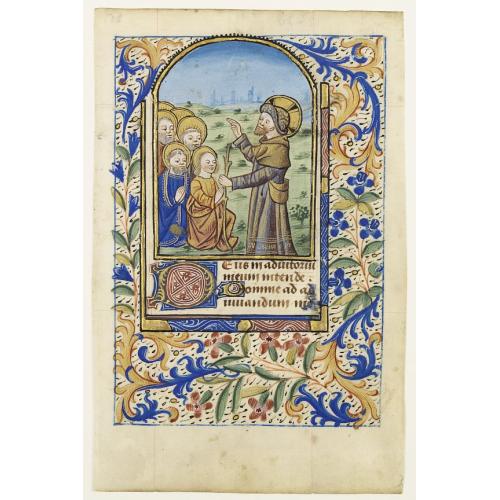 Miniature of Christ and his apostles.