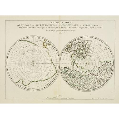 Old map image download for Les deux poles articque ou septentrional et antarticque..