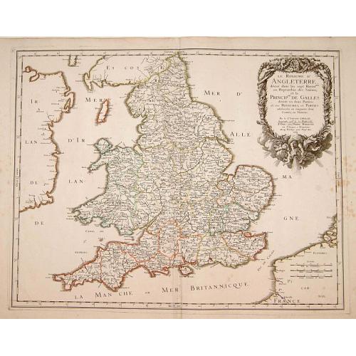 Old map image download for Le Royaume d'Angleterre, divisé dans les sept. . .