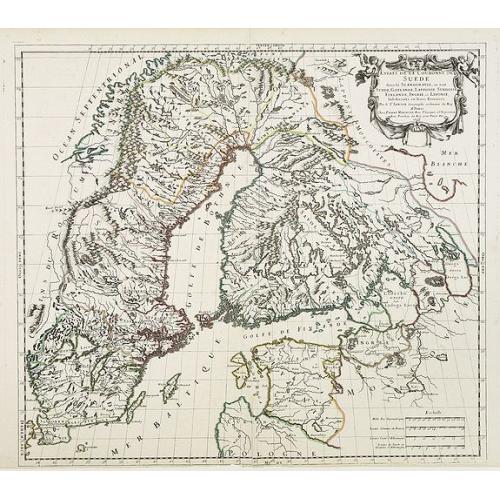 Old map image download for Estats de la couronne de SUEDE dans la Scandinavie..