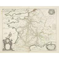 Old map image download for Carte Geograhicque des Postes qui traversent la France. . .