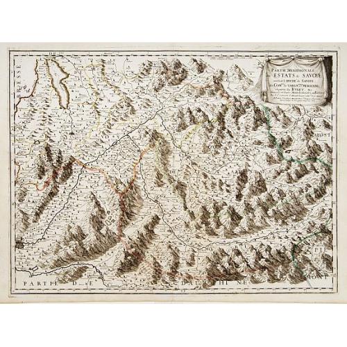 Old map image download for Partie Meridionale des Estats de Savoye ou sont..