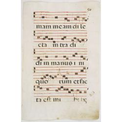 Leaf of manuscript music from an Antiphoner.