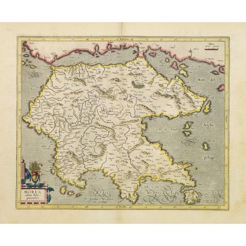 Old map image download for Morea olim Peloponnesus.