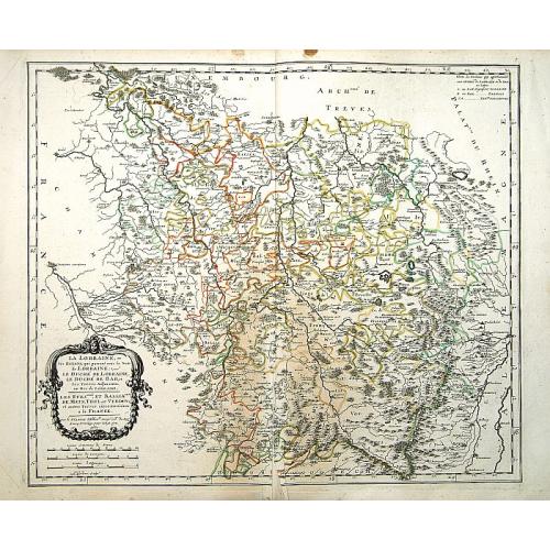 Old map image download for La Lorraine et les Estats qui passent..
