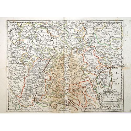 Old map image download for Palatinat du Rhein Alsace Souabe de Franconie..