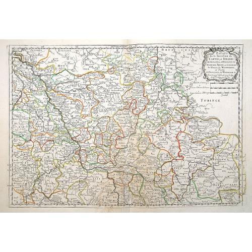 Old map image download for Estats de la Succession de Cleves et Iuliers : Mayence..