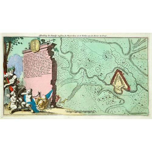 Old map image download for Afbeelding der Battalje .. Moscoviters en de Turken ..