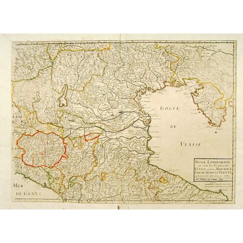 Old map image download for Basse Lombardie ..Venise/ Mantove/ Parme..