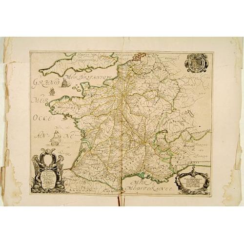 Old map image download for Les Postes qui traversent la France ..