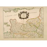 Old, Antique map image download for Duche et Gouvernement de Normandie.