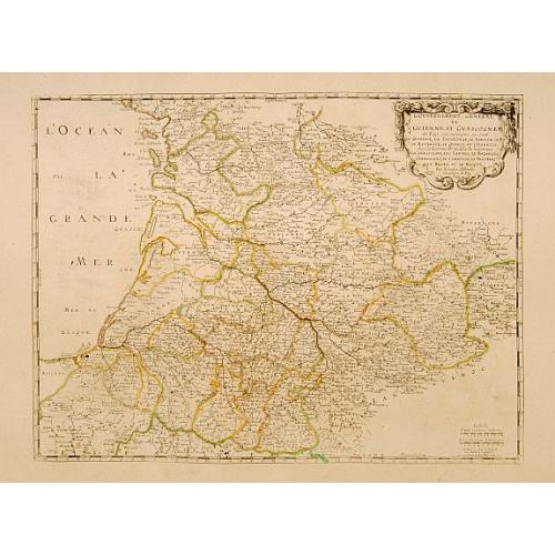 Old map image download for Gouvernement General de Guienne et Gascogne..