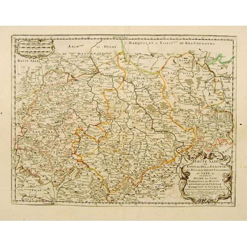 Old map image download for Haute Saxe.. Duche de Saxe... / Marquisat de Misnie..