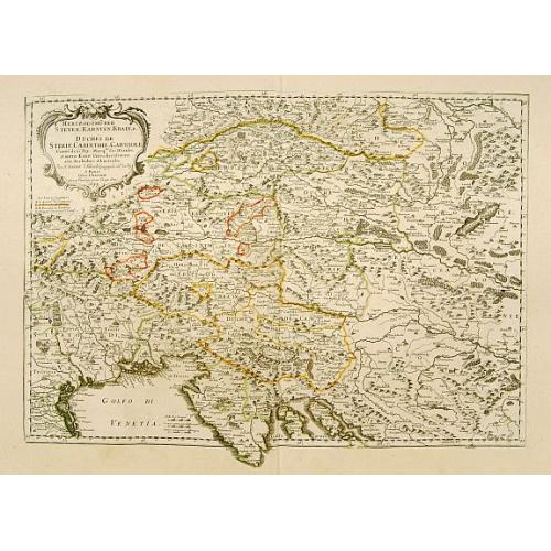 Old map image download for Hertzogthuber Steyer, Karnten, Krain, &, Duchés de Stirie, Carinthie, Carniole...