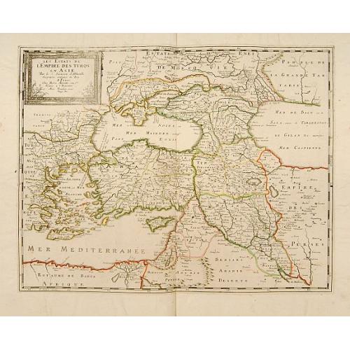 Old map image download for Les Estats de l'Empire des Turqs en Asie.
